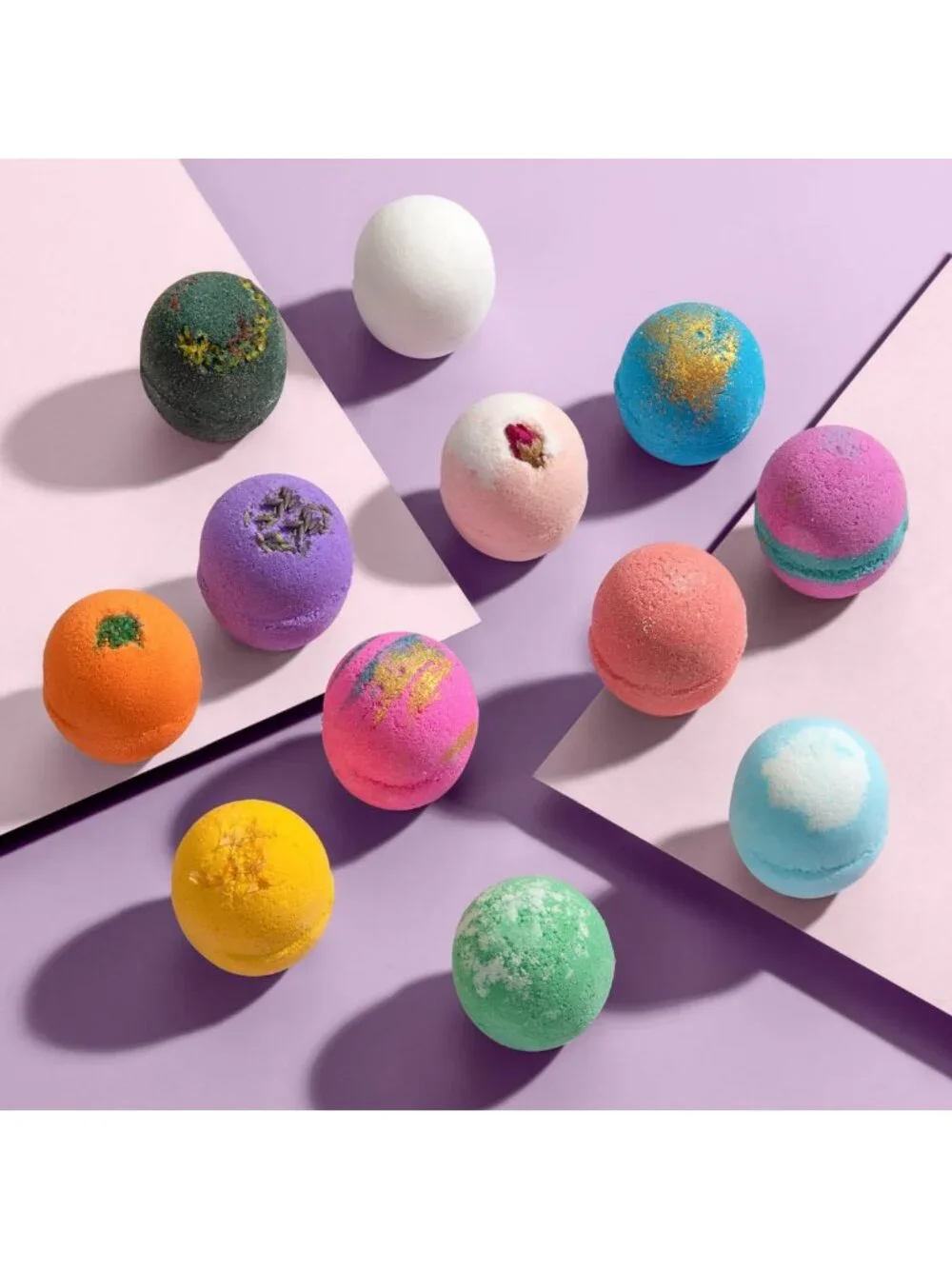 12 Handmade Bath Bombs Gift Set - Moisturizing Fizzies for Spa Relaxation
